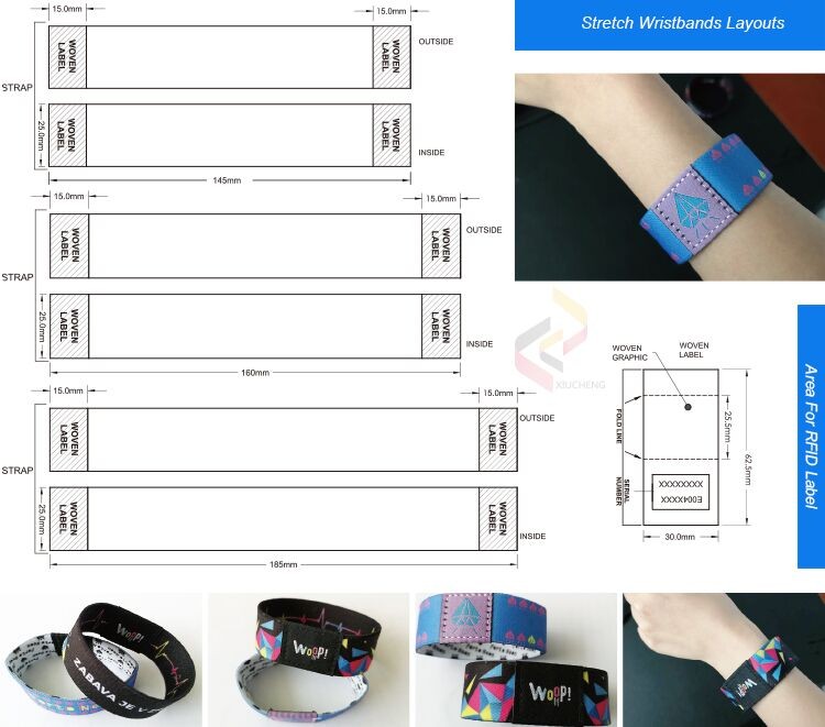  rfid event woven wristband 