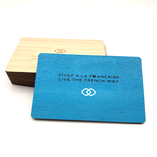 Wooden hotel key Card