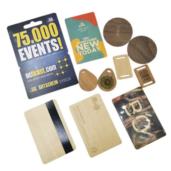 Logo Engraved RFID Wooden Card 