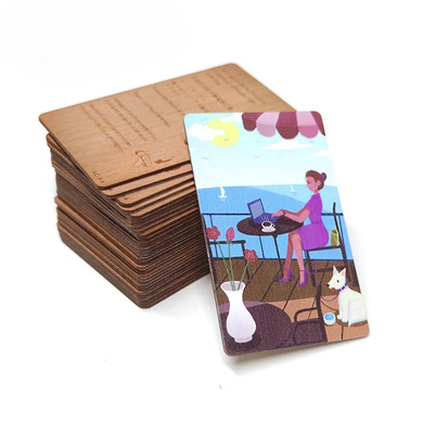 13.56 Mhz Maple Wood RFID Card 