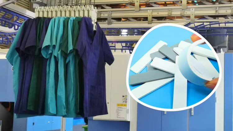 Application of RFID laundry tag silicone