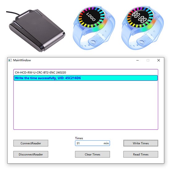 سوار معصم HF LED RFID NFC مخصص لمنتزه المغامرات