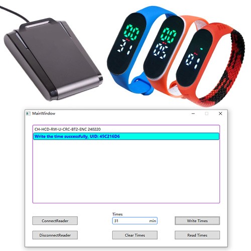 أساور العد التنازلي الاهتزازية RFID لمدينة الملاهي