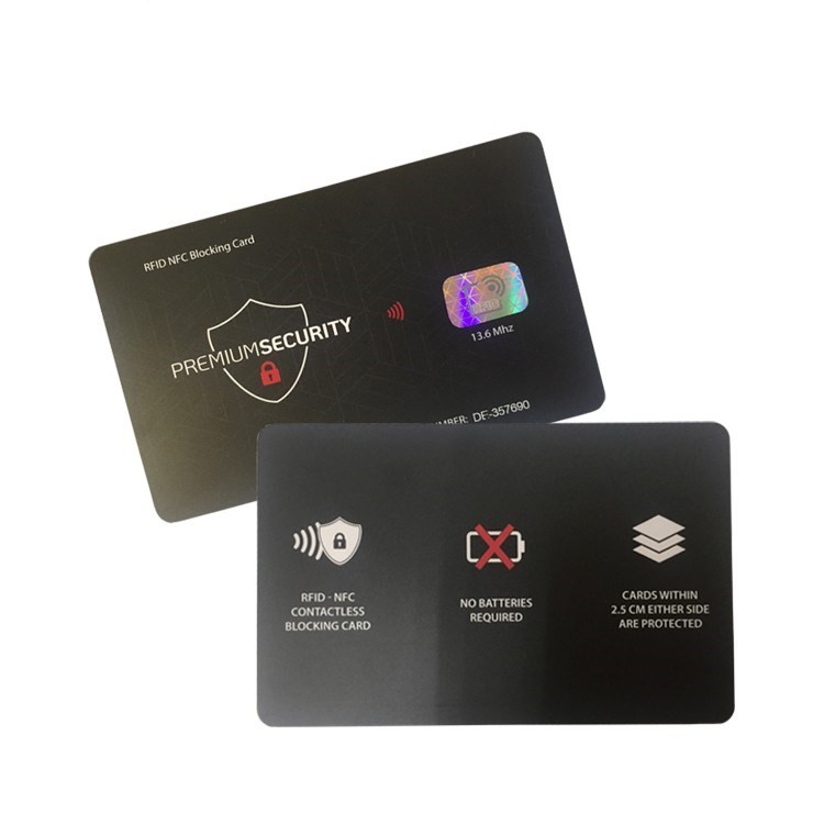 واقي البطاقة الذكية من مادة PVC، مانع لـ RFID، مانع لـ NFC