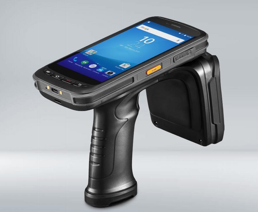 جهاز جمع البيانات واي فاي بلوتوث أندرويد محمول بعيد المدى قارئ UHF RFID