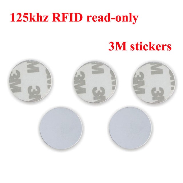 بطاقة RFID PVC بيضاء مستديرة 125 كيلو هرتز TK4100 EM4305