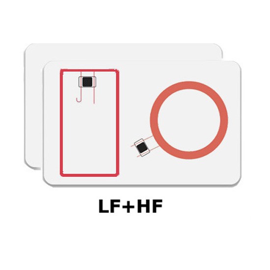 بطاقة RFID ثنائية التردد مع شريحة 125 كيلو هرتز وشريحة 13.56 ميجا هرتز