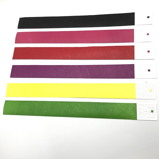 سوار Tyvek RFID ملون للاستخدام مرة واحدة للإعلان