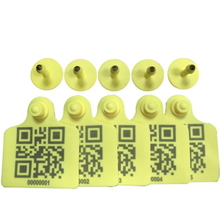 علامات أذن ذكية طويلة المدى بتقنية UHF RFID QR Code للأغنام والخنازير