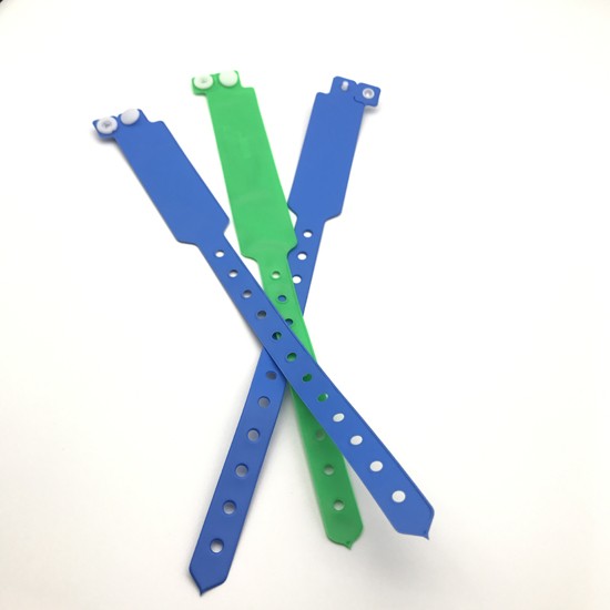 سوار معصم من مادة PVC للاستخدام مرة واحدة ISO 13.56 ميجاهرتز لإدارة المستشفيات