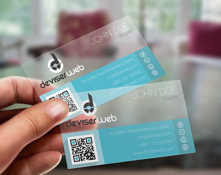 بطاقة عمل شفافة من مادة PVC مطبوعة بالألوان الكاملة