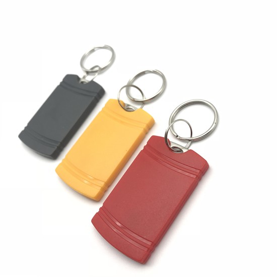 سلسلة مفاتيح RFID ABS ملونة مقاومة للماء 13.56 ميجا هرتز للقفل