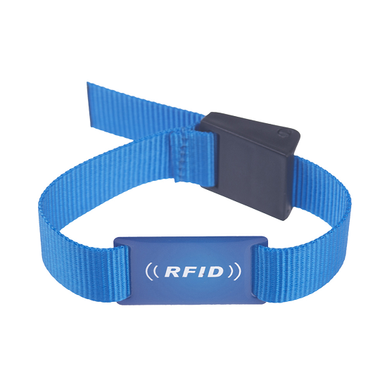 سوار معصم منسوج بتقنية RFID Festival مع علامة إيبوكسي