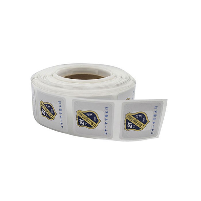 ملصق مكتبة rfid ISO15693 ICODE SLIX مطبوع حسب الطلب مع ملصق لاصق 3M