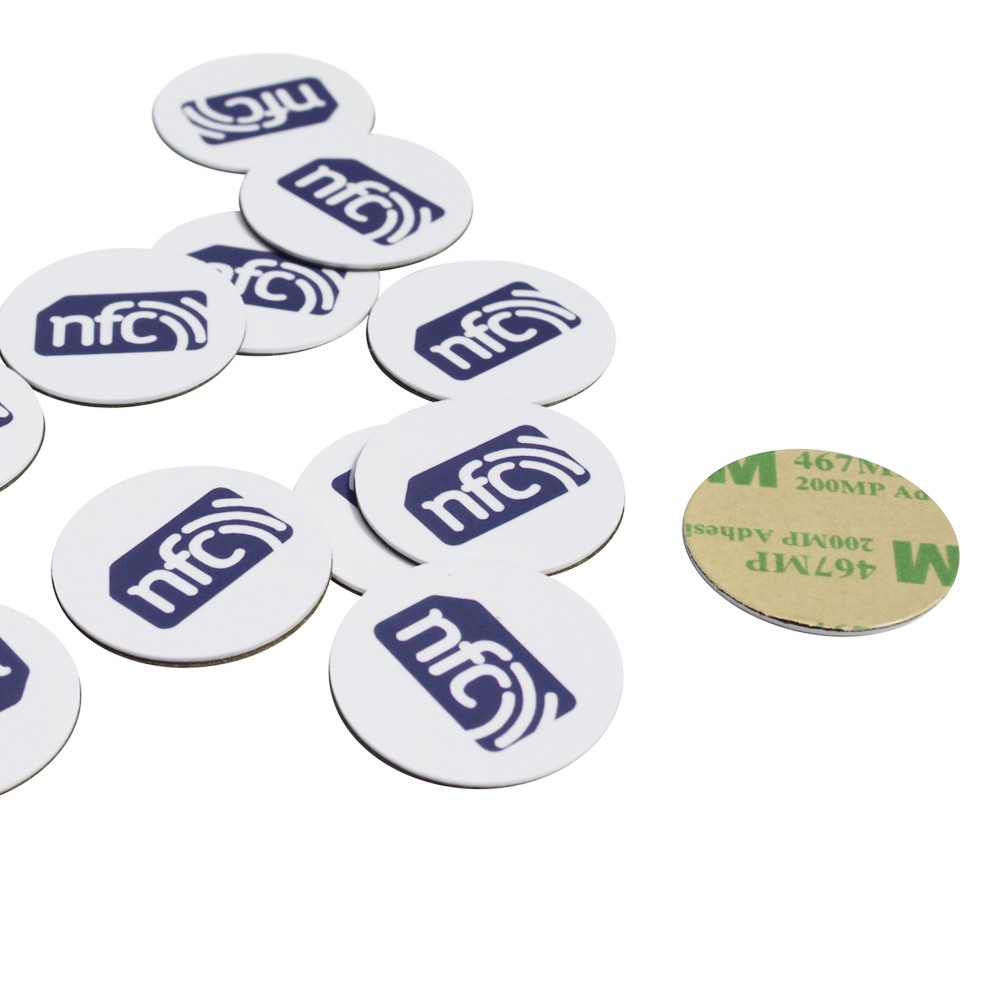 علامة عملة صلبة لاصقة HF مضادة للمعادن NFC PVC