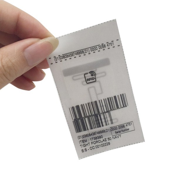 علامة ملابس RFID قابلة للبرمجة سلبية UHF / نسيجية