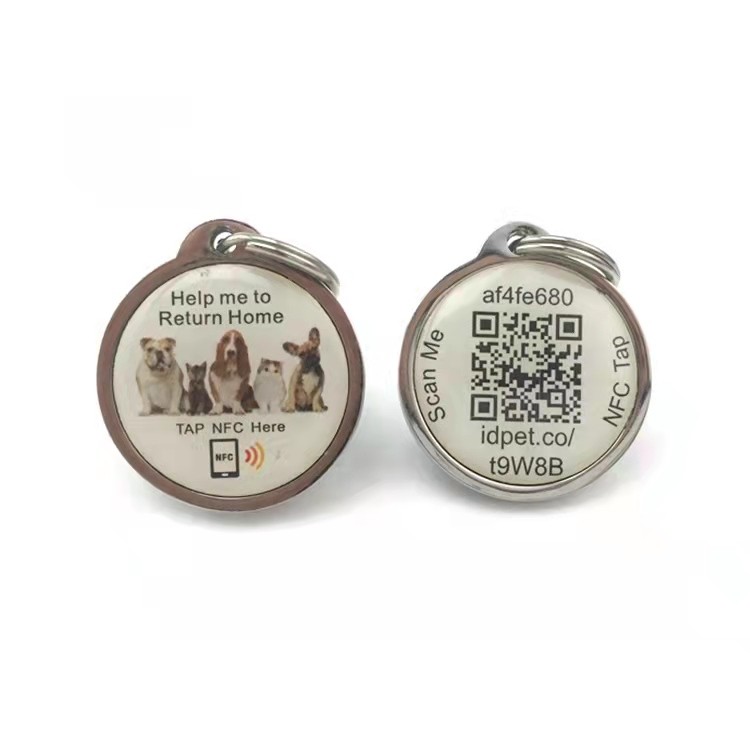علامات ذكية فريدة من نوعها للكلاب الأليفة بتقنية RFID NFC مصنوعة من الإيبوكسي بتردد 13.56 ميجا هرتز