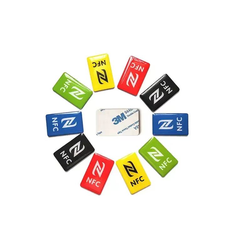 ملصقات NFC من الإيبوكسي المقاوم للماء بقطر 25/30 مم، ملصقات مشاركة الوسائط الاجتماعية، ملصقات الهواتف المحمولة