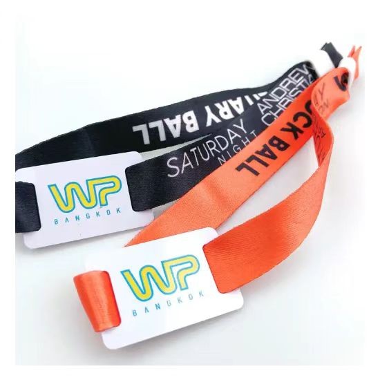 سوار معصم ذكي قابل للتعديل من القماش للمهرجانات السلبية، سوار معصم NFC RFID ذكي