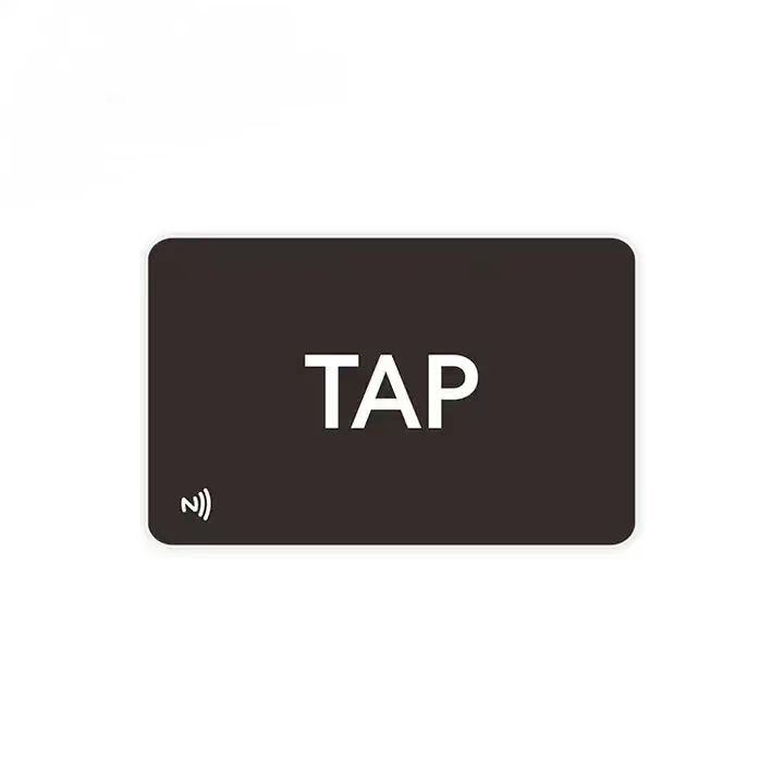 بطاقة أعمال رقمية NTAG 215 NTAG 216 NFC باللون الأسود غير اللامع لوسائل التواصل الاجتماعي