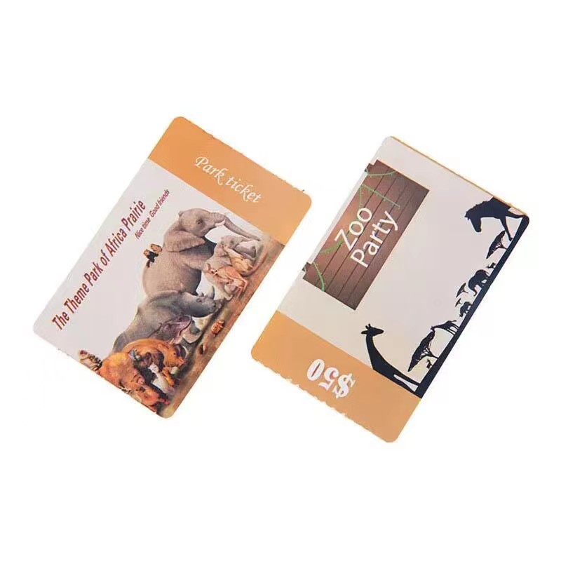 تذكرة ورقية مخصصة بتقنية RFID للحافلات/القطارات/حدائق الحيوان، تذكرة نقل NFC