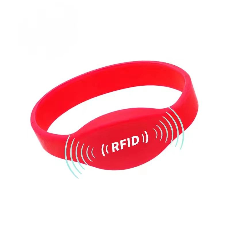 سوار NFC مخصص مع مفاتيح قابلة لإعادة الكتابة، أساور Rfid من السيليكون المقاومة للماء