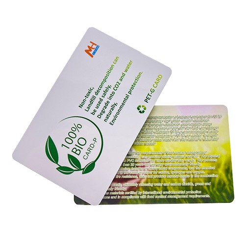 طباعة شعار مخصص من مادة PETG الصديقة للبيئة وبطاقة RFID NFC البلاستيكية