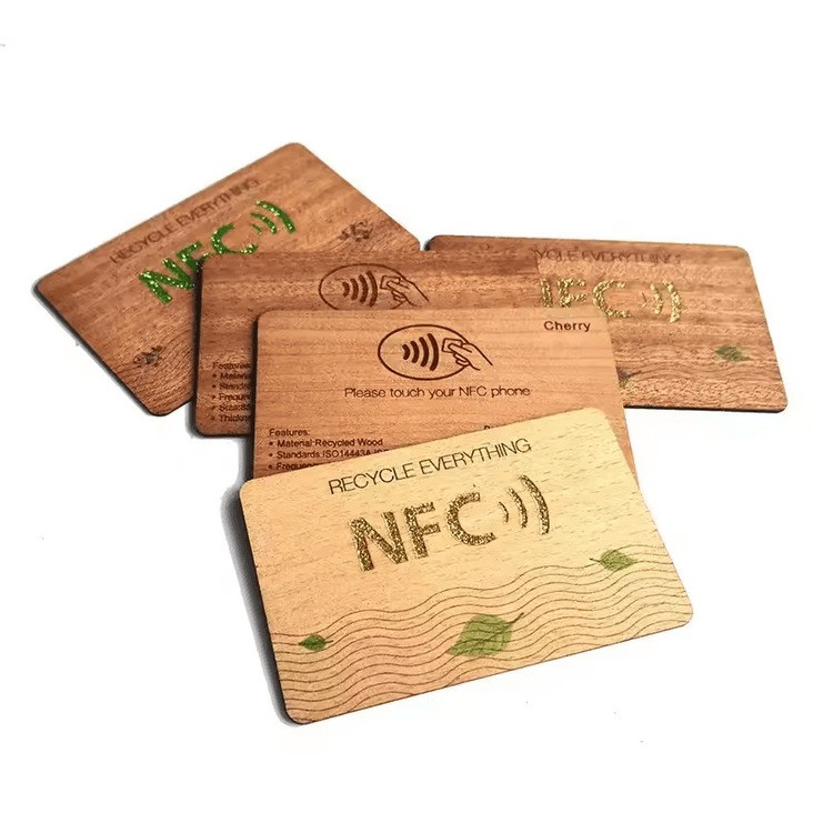 بطاقة مفتاح RFID خشبية صديقة للبيئة بتردد 13.56 ميجاهرتز، بطاقات مفاتيح MIFARE كلاسيكية خشبية 1000 ميجاهرتز للفنادق