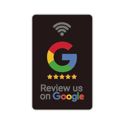 بطاقة RFID PVC قابلة للبرمجة مخصصة وبطاقة مراجعة Google NFC للتواصل الاجتماعي