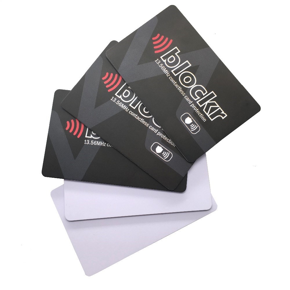 بطاقة حجب RFID مضادة للسرقة مطبوعة حسب الطلب مع طباعة الرقم التسلسلي