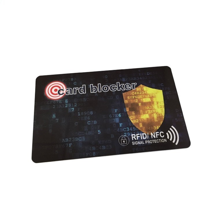 بطاقة حجب RFID مضادة للسرقة مطبوعة حسب الطلب مع طباعة الرقم التسلسلي