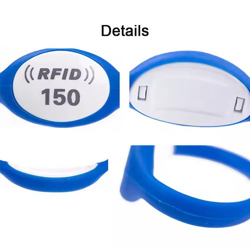 سوار NFC مقاوم للماء وقابل للبرمجة وقابل لإعادة الاستخدام من السيليكون بتقنية RFID للتحكم في الوصول