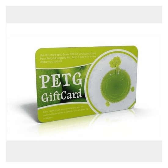 بطاقة بلاستيكية قابلة للتحلل الحيوي PETG بشعار مخصص RFID صديقة للبيئة