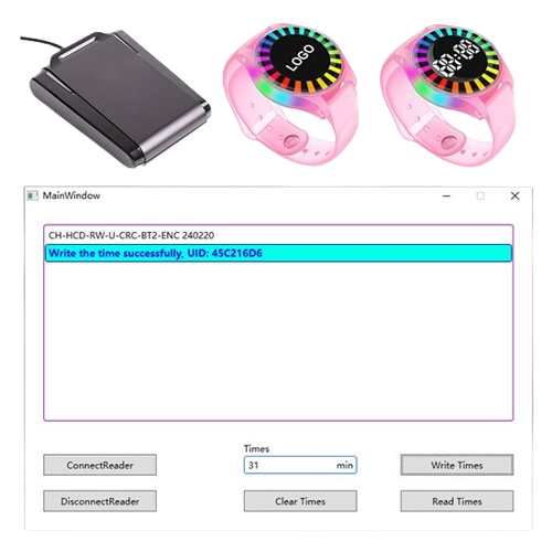 أساور RFID وسوار تذكير بالاهتزاز للعد التنازلي RFID