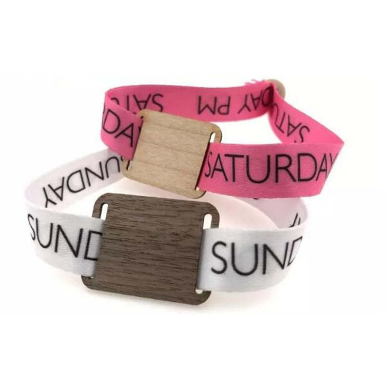 Wood Grain NFC Wristband RFID Bracelet Tag for Event Access Control Concert