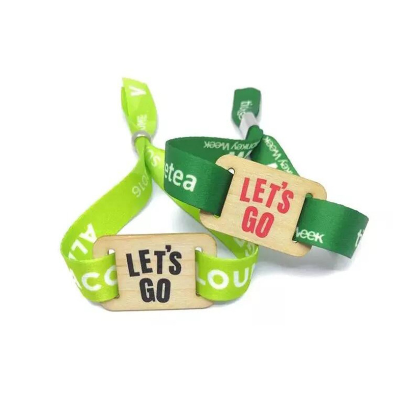 Wood Grain NFC Wristband RFID Bracelet Tag for Event Access Control Concert