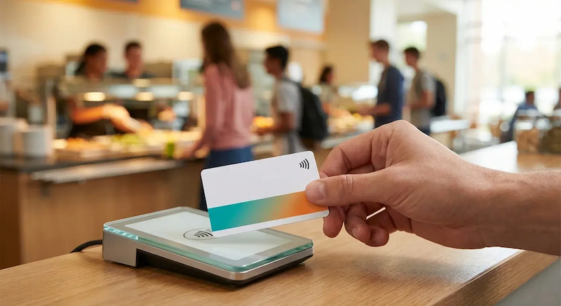 RFID card used for campus access control system with student ID card reader