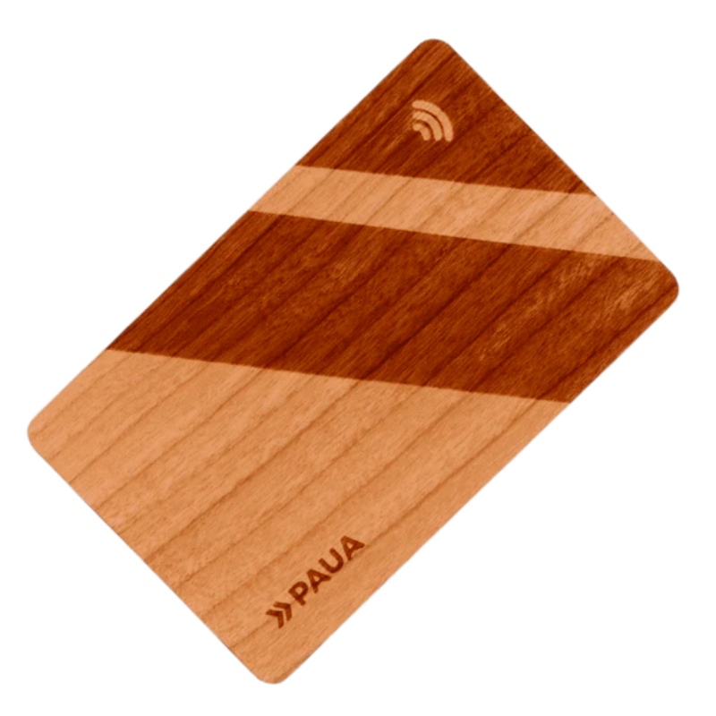 Premium black walnut wooden RFID card with NFC chip for hotel key card