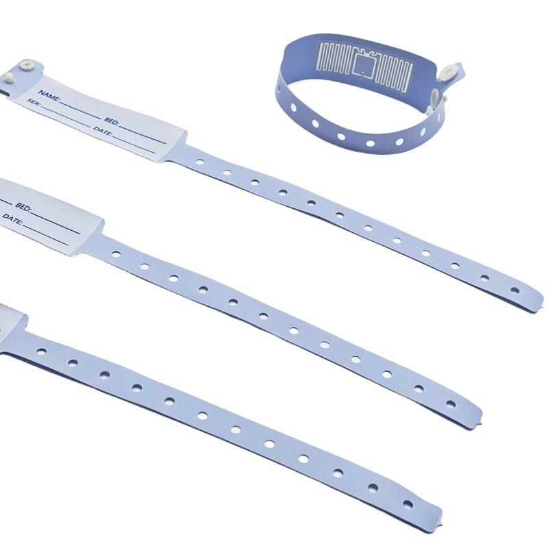 Waterproof and tamper-resistant hospital patient wristband with RFID chip