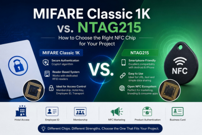 مقارنة بين شريحة MIFARE Classic 1K وشريحة NTAG215: أي شريحة NFC مناسبة لمشروعك؟