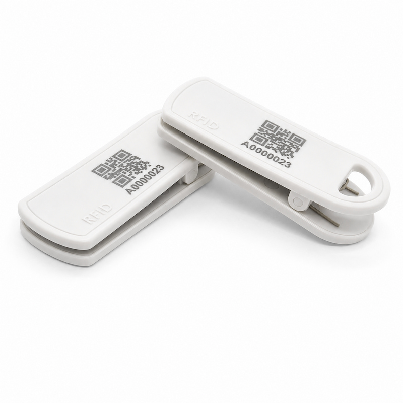 UHF RFID clip tag for books and file folders