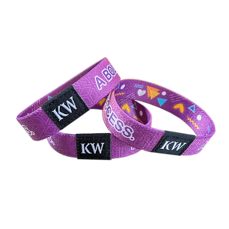 Reusable RFID elastic wristbands in custom colors for events and access control