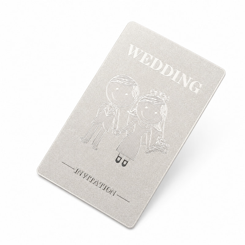 Premium stainless steel NFC business card with custom design