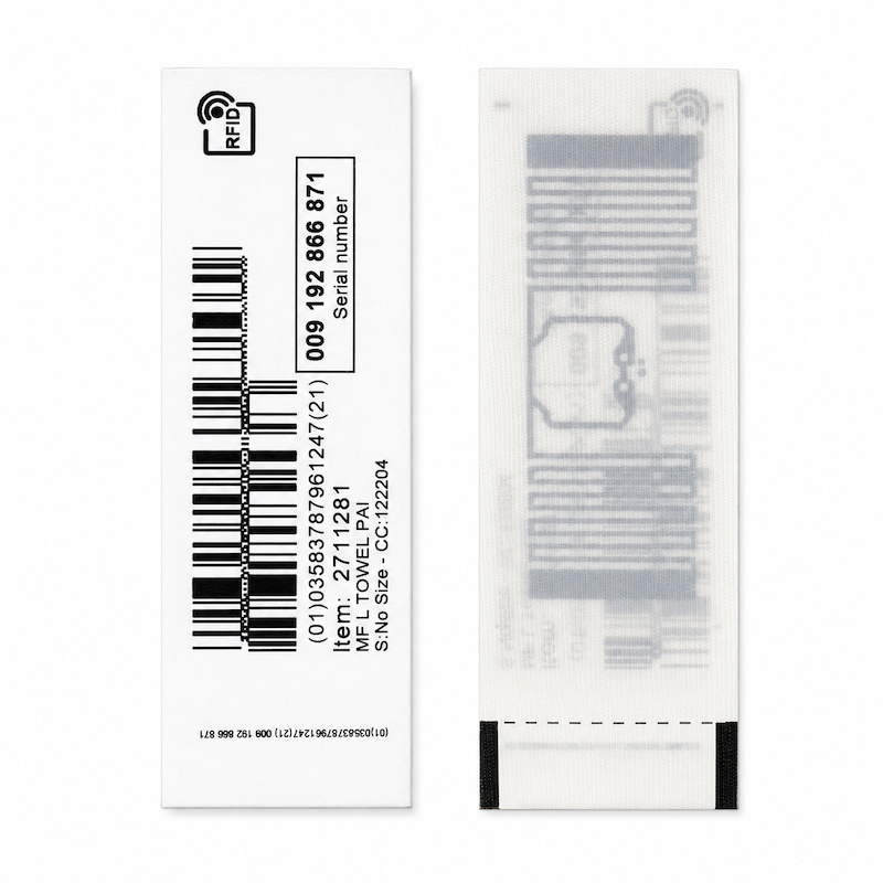 Custom nylon UHF RFID garment care label