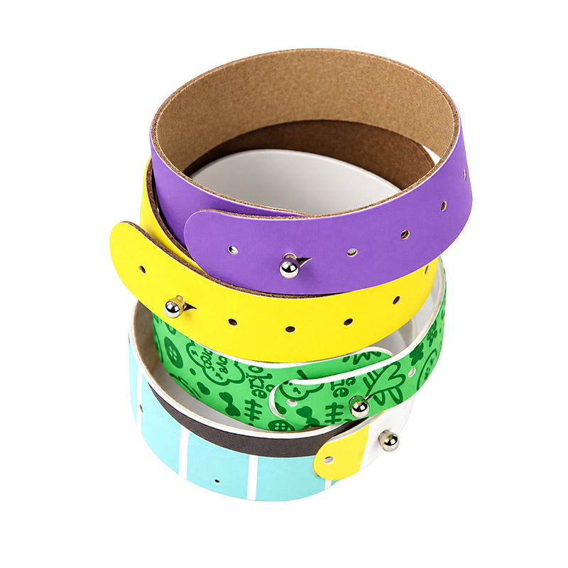Custom PU leather RFID wristbands in different colors