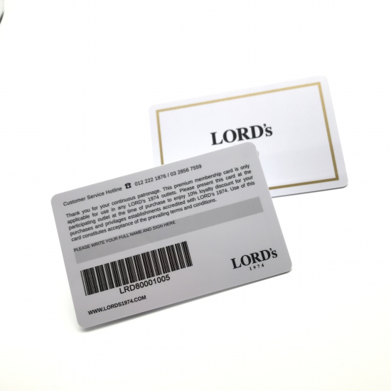 Membership Plastic Card With Magnetic Barcode