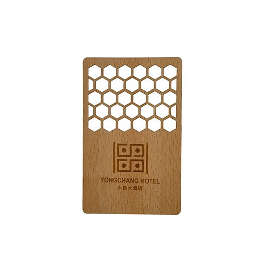 بطاقة مفتاح فندق RFID خشبية من الخيزران