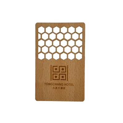 بطاقة مفتاح فندق RFID خشبية من الخيزران